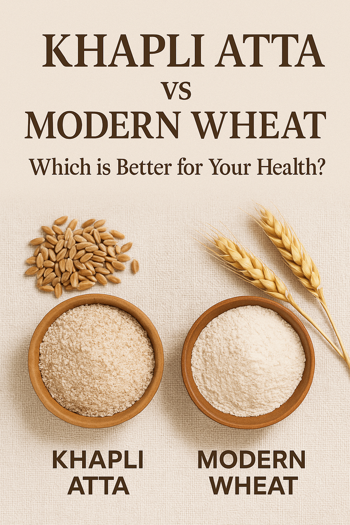 Khapli Atta (Emmer🌾 Wheat) vs Modern Wheat: The Truth Your Nutritionist Won’t Tell You