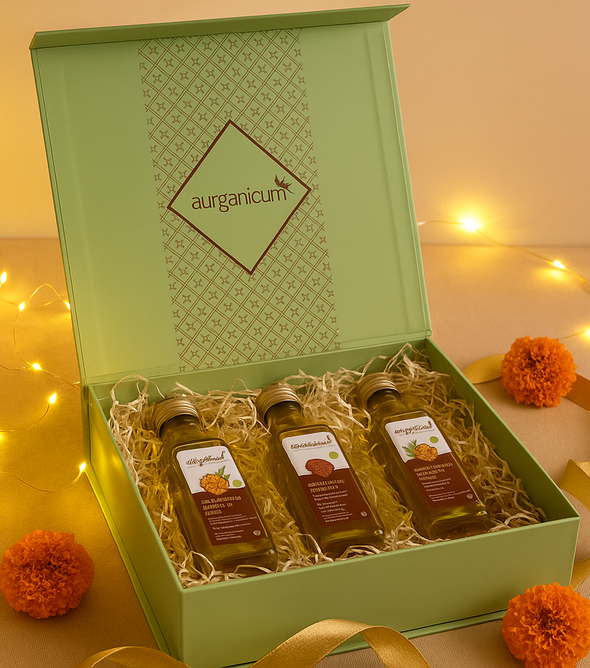 Signature Heritage Gift Box | Premium Essential Oils Hamper for Diwali, Weddings & Corporate Gifting