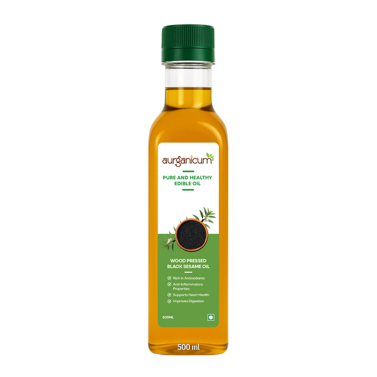 Wood Pressed Black Sesame Oil (Karuppu Ellenne | Kala Til Ka Tel | Black Gingelly)