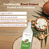 Wood Pressed Coconut Oil (Nariyal Ka Tel | Thenga Ennai | Kopra Tel | Narikela Taila | Kobbari Nune)