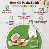 Wood Pressed Coconut Oil (Nariyal Ka Tel | Thenga Ennai | Kopra Tel | Narikela Taila | Kobbari Nune)