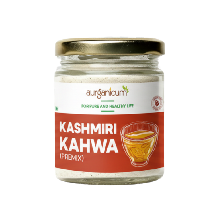 Kashmiri Kahwa (Premix) | Saffron & Cardamom Green Tea with Dhaga Mishri Powder