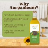 Wood Pressed Sunflower Oil (Surajmukhi | Suryaphool | Surya Kanthi)