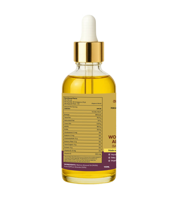 Wood/Cold-Pressed Almond Oil (Infused Saffron)
