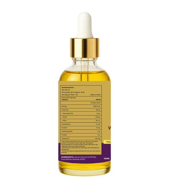 Wood/Cold-Pressed Apricot Oil (Infused Saffron)