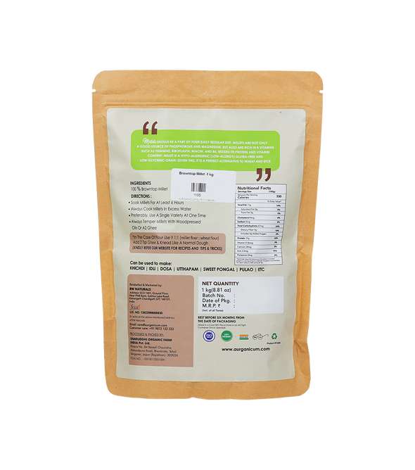 Brown Top Millets Packaging 1 Kg