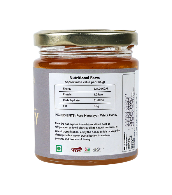 white acacia honey 500 gms packaging