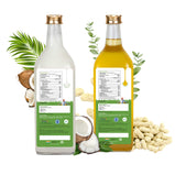 Wood Pressed Coconut Oil and Groundnut Oil Combo 1L