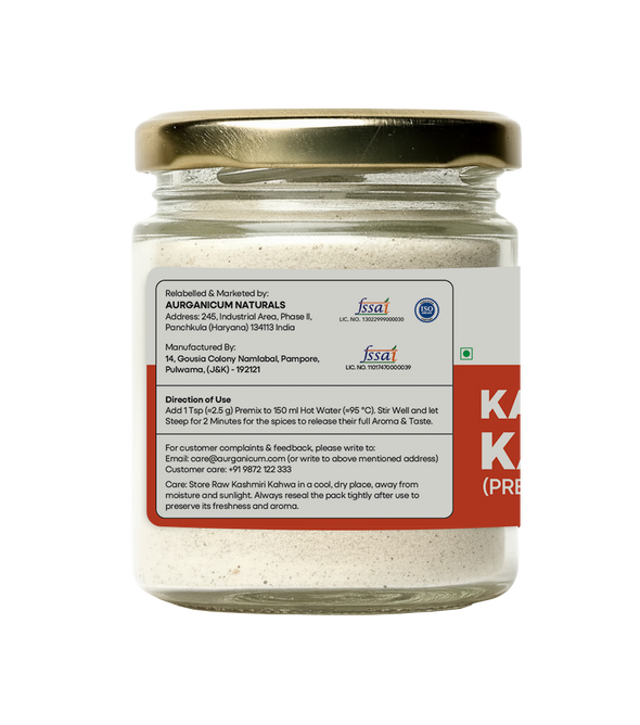 Kashmiri Kahwa (Premix) | Saffron & Cardamom Green Tea with Dhaga Mishri Powder