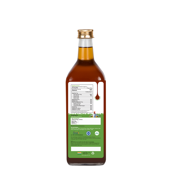 Wood Pressed Black Sesame Oil (Karuppu Ellenne | Kala Til Ka Tel | Black Gingelly)